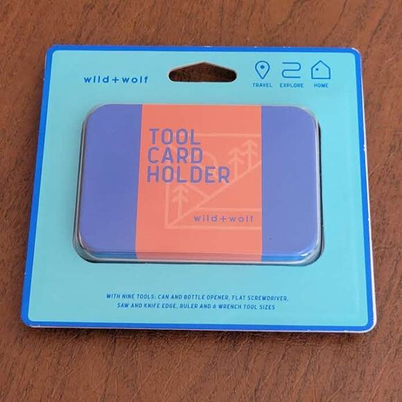 WILD + WOLF Tool Card Holder Travel Survival - 9 Tools New, sealed - Picture 8 of 8